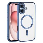 iPhone 16 Kılıf Kamera Korumalı Kablosuz Wireless Şarj Özellikli Demre Kapak Mavi