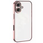 İphone 16 Kılıf Lensli Silikon - Pembe