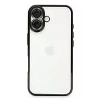 İphone 16 Kılıf Lensli Silikon - Siyah