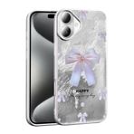 iPhone 16 Plus İle Uyumlu Kılıf Desenli Mep Kapak 36902 İncili Fiyonk