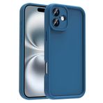 iPhone 16 Plus İle Uyumlu Kılıf Kamera Korumalı Ananas Kapak 36702 Koyu Yeşil