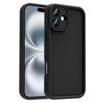 iPhone 16 Plus İle Uyumlu Kılıf Kamera Korumalı Ananas Kapak 36702 Siyah
