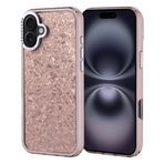 iPhone 16 Plus İle Uyumlu Kılıf Taşlı Tasarımlı Kapi Kapak 36878 Gold