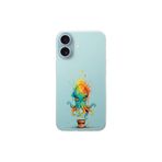 iPhone 16 Plus ile uyumlu Splash ahtapot tasarımlı şeffaf silikon kılıf