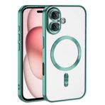 iPhone 16 Plus Kılıf Kamera Korumalı Kablosuz Wireless Şarj Özellikli Demre Kapak Yeşil
