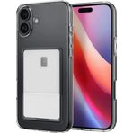 İphone 16 Plus Kılıf Kart Şeffaf Silikon - Şeffaf