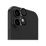 İphone 16 Plus Uyumlu Parlama Önleyici Benks Glass Warrior Metal Kamera Lens Koruyucu Koyu Gri