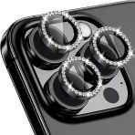 İphone 16 Pro / 16 Pro Max Taşlı Metal Kamera Lens Koruyucu Set