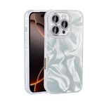 iPhone 16 Pro İle Uyumlu Kılıf Airbagli Parlak Taş Detay Tasarımlı Esila Kapak 34959 Beyaz