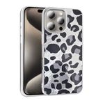 iPhone 16 Pro İle Uyumlu Kılıf Desenli Mep Kapak 36864 Gri Leopar