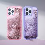 İphone 16 Pro Kılıf Sıvılı Simli Şeffaf Arka Yüzey Keto Silikon Kapak