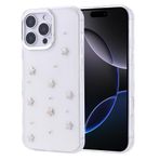 iPhone 16 Pro Max İle Uyumlu Kılıf Airbag Tasarımlı Simli Şeffaf Kutup Kapak 35657 Yıldız