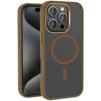iPhone 16 Pro Max İle Uyumlu Kılıf Kablosuz Şarj Özellikli Parlak Kamera Çerçeveli Kost Kapak