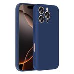 iPhone 16 Pro Max İle Uyumlu Kılıf Kamera Korumalı Kartlık Hazneli Vitra Kapak 37028 Lacivert