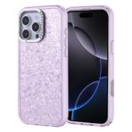 iPhone 16 Pro Max İle Uyumlu Kılıf Taşlı Tasarımlı Kapi Kapak 36880 Lila