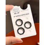 iPhone 16 Pro Max ve 16 Pro Için Köşeli Kamera Koruyucu 8gen Tasarım Safir Takma Aparatlı Lens - siyah