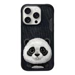 iPhone 16 Pro Uyumlu 3D Göz Panda Detaylı Gerçek Nakış İşlemeli Kabartmalı Big Eyes Kılıf