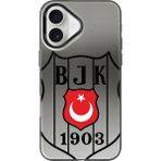 iPhone 16 Uyumlu Beşiktaş Büyük Arma Bayrak Premium Lisanslı Telefon Kılıfı - Şeffaf