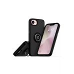 İphone 16E Kılıf Montreal Yüzüklü Silikon Kapak - Siyah