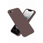 iPhone 16e Uyumlu Şık Yumuşak Silikon Telefon Kılıfı Kahverengi