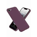 iPhone 16e Uyumlu Şık Yumuşak Silikon Telefon Kılıfı Mürdüm