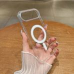 iPhone 17 Air ile Uyumlu MagSafe Kablosuz Şarj Destekli Manyetik Darbeye Dayanıklı Şeffaf Silikon Kılıf