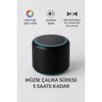 iPhone 17 Plus Uyumlu Kompakt Bluetooth Hoparlör – Uzun Pil Ömrü (5 Saat) | Kablosuz Hoparlör - Siyah