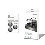 iPhone 17 Pro Cl-12 Premium Safir Parmak Izi Bırakmayan Anti-Reflective Kamera Lens Koruyucu - Titanyum - Gri