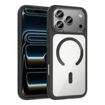 iPhone 17 Pro İle Uyumlu Kılıf Kablosuz Şarj Özellikli Metal Kamera Çerçeveli Tiko Kapak T39878 Siyah