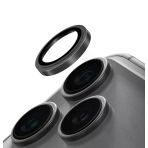 İphone 17 Pro / İphone 17 Pro Max Lens Koruyucu Sapphire Cam Optix Prime Çelik Dayanıklı Çerçeve Gümüş