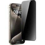 iPhone 17 Pro Max Uyumlu Antistatic Tam Kapatan Hayalet Tamperli Cam Ekran Koruyucu Kırılmaz Cam - Siyah