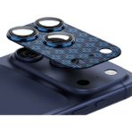 İphone 17 Pro Max Uyumlu Benks Armorwarrior Armorgrid Serisi Kevlar Kamera Lens Koruyucu Mavi