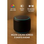 iPhone 17 Pro Max Uyumlu Taşınabilir Mini Bluetooth Hoparlör – 5 Saat Dayanıklı Pil - Siyah