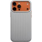 Iphone 17 Pro Uyumlu Çizgili Valiz Desenli Premium Kılıf - Gri - Renk