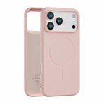 İphone 17 Pro Uyumlu İçi Kadife Magsafe Wireless Şarz Özellikli Pembe Renkli Telefon Kılıfı