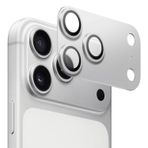 iPhone 17 Pro/Pro Max için, Kamera Lens Koruyucu, Mavi, Beyaz,Turuncu, Temperli Cam, Çizilmeye Dayanıklı, 360° Koruma (17 Pro/Beyaz)