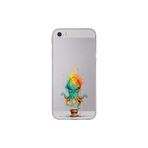 Iphone 5 ile uyumlu Splash ahtapot tasarımlı şeffaf silikon kılıf