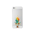 iPhone 5 SE ile uyumlu Splash ahtapot Tasarımlı Slimfit şeffaf silikon kılıf