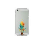 iPhone 5S ile uyumlu Splash ahtapot tasarımlı şeffaf silikon kılıf