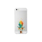 iPhone 5S ile uyumlu Splash ahtapot Tasarımlı Slimfit şeffaf silikon kılıf