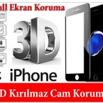 İphone 6 6S Plus (5.5İnc) 5D Temperli Cam Ekran Koruyucu Tam Kapatan 9H Temperli Cam