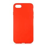 iPhone 6 Plus / 6S Plus Uyumlu Mat Yumuşak Silikon Kılıf (Kırmızı)