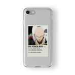 Iphone 6 Plus Ve 6s Plus ile Uyumlu One Punch Man Minimalist Poster Tasarım Baskılı Şeffaf Kılıf