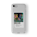 Iphone 6 Ve 6s ile Uyumlu Winx Club Minimalist Poster Tasarım Baskılı Şeffaf Kılıf