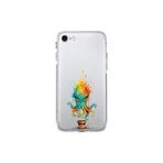 iPhone 7 ile uyumlu Splash ahtapot tasarımlı şeffaf silikon kılıf