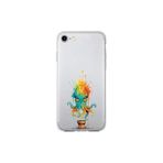 iPhone 7 ile uyumlu Splash ahtapot Tasarımlı Slimfit şeffaf silikon kılıf