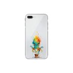 iPhone 7 Plus ile uyumlu Splash ahtapot tasarımlı şeffaf silikon kılıf