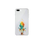 iPhone 7 Plus ile uyumlu Splash ahtapot Tasarımlı Slimfit şeffaf silikon kılıf