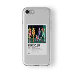 Iphone 7 Plus Ve 8 Plus ile Uyumlu Winx Club Minimalist Poster Tasarım Baskılı Şeffaf Kılıf