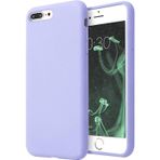 IPhone 7 Plus/8 Plus Uyumlu Silikon Telefon Kılıfı, Kadife İç Yüzey, Mavi